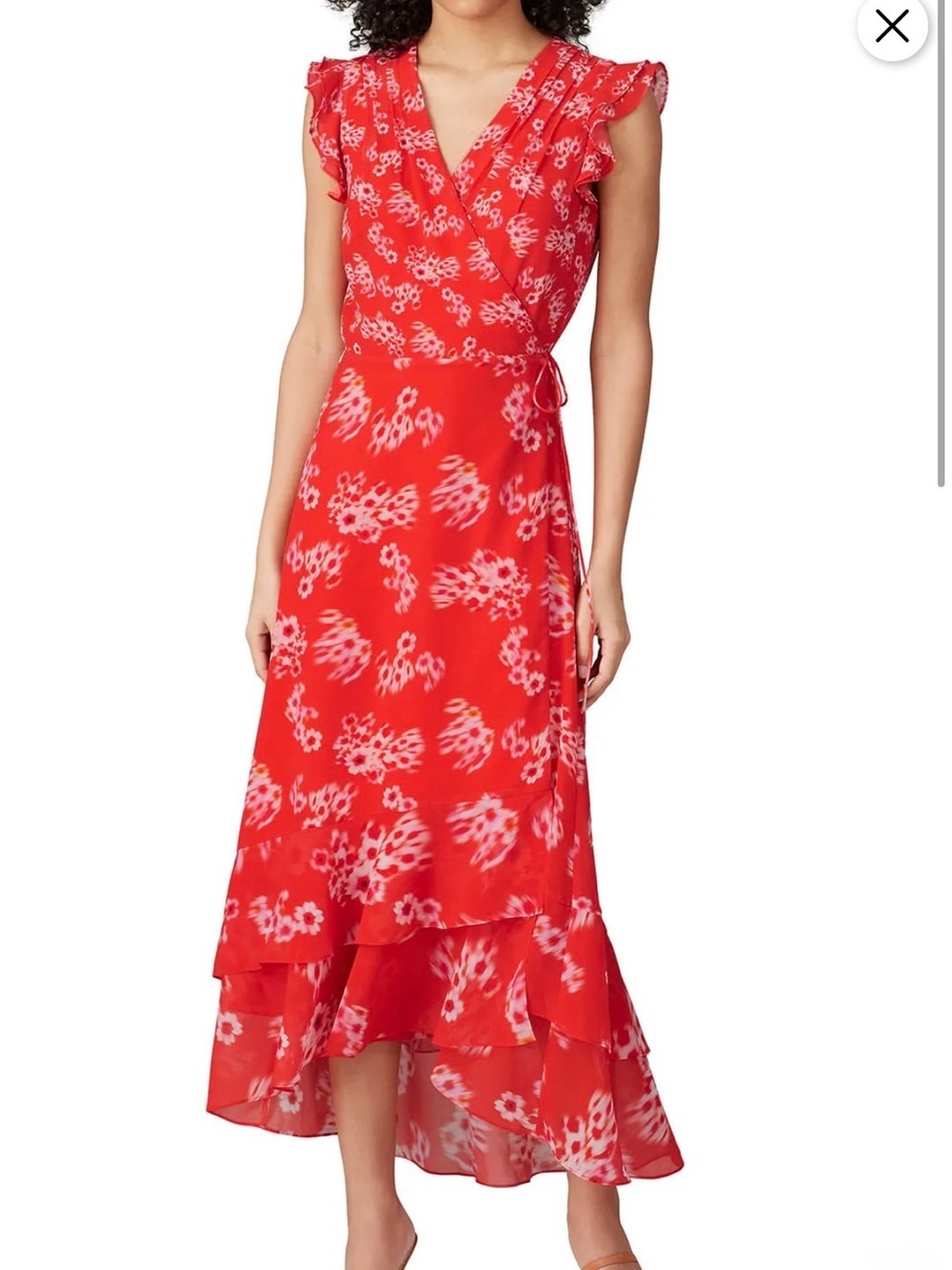 AllSaints Floral Wrap Midi Dress | Size US 4 | EUC | MSRP $305